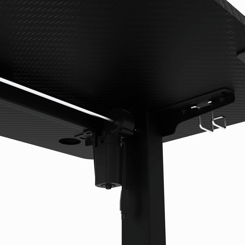 Ergonomický stôl s reguláciou výšky 120x60, melamín, čierny