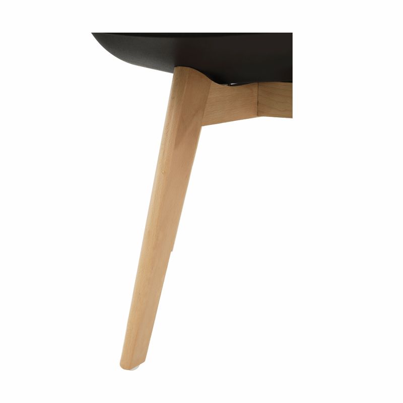 Plastová stolička čierna, buk