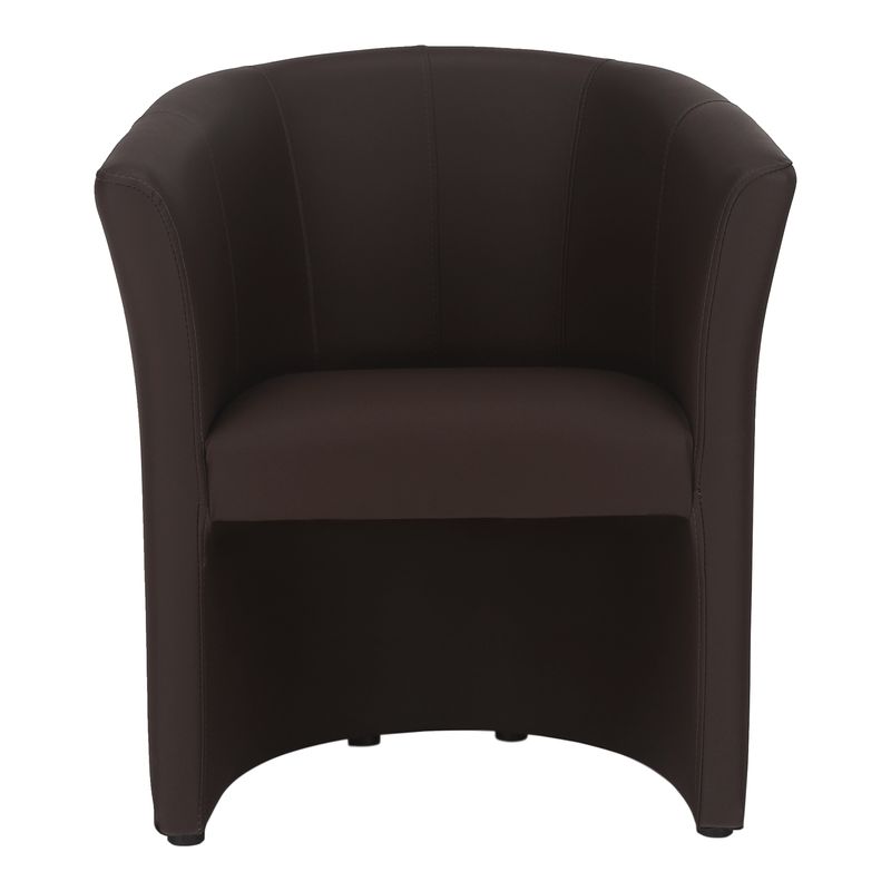 Elegantné klubové kreslo, hnedá ekokoža