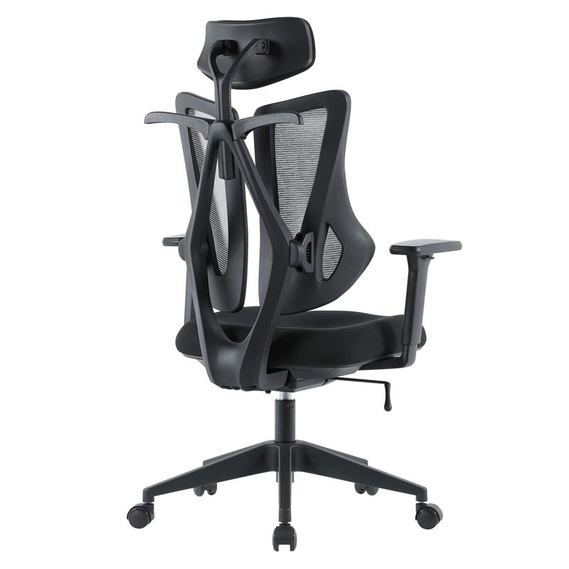 Ergonomická kancelárska stolička E-racer, sivá, sieťované operadlo, 120kg