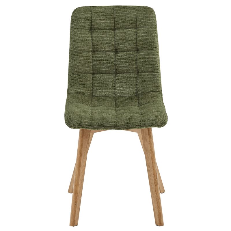 Jedálenský set so 4 stoličkami, 140x80, zelená látka, masív dub