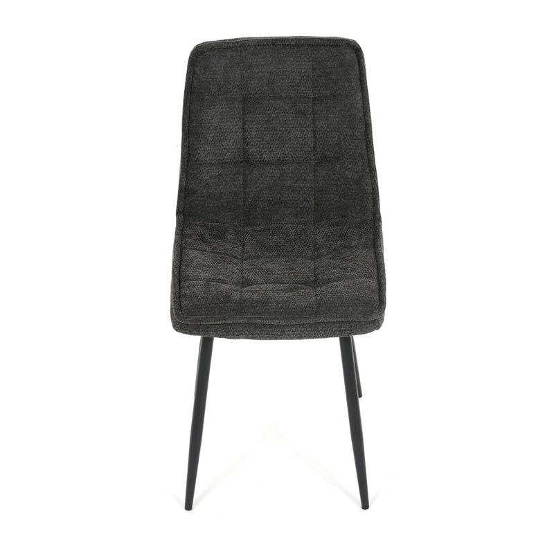 Jedálenský set so 4 stoličkami, 110x70cm, sivá látka, MDF divoký dub