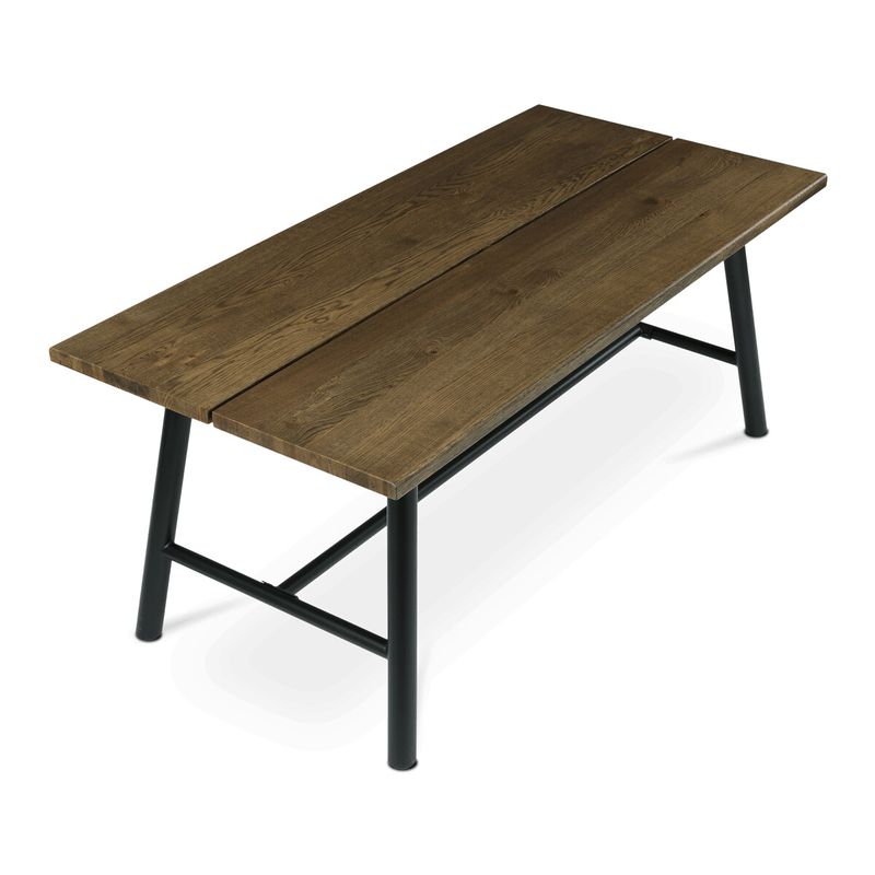 Jedálenský set so 4 stoličkami, 180x90cm, sivá látka, dýha orech