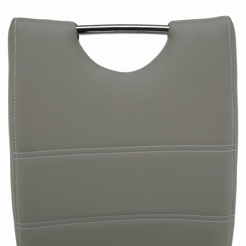 Moderná jedálenská stolička svetlosivá, svetlé šitie