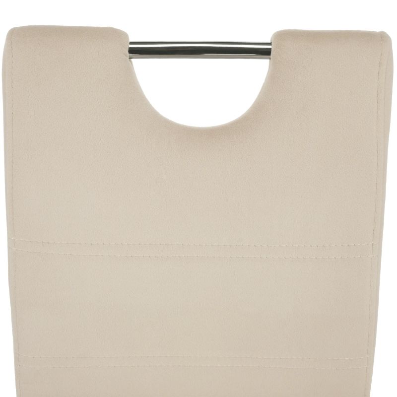 Moderná jedálenská stolička béžová so svetlým šitím