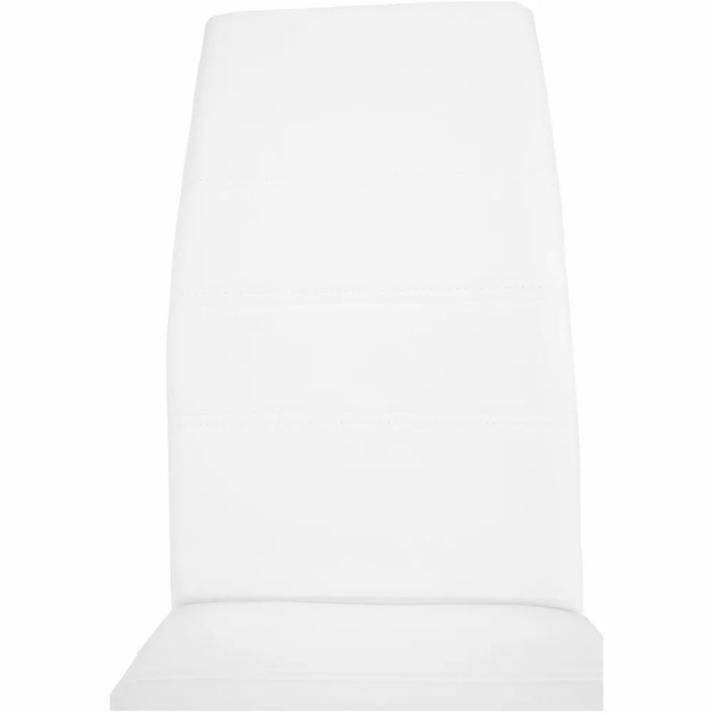 Dokonalá jedálenská stolička v bielej ekokoži