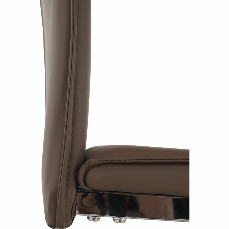 Štýlová jedálenská stolička v hnedej ekokoži