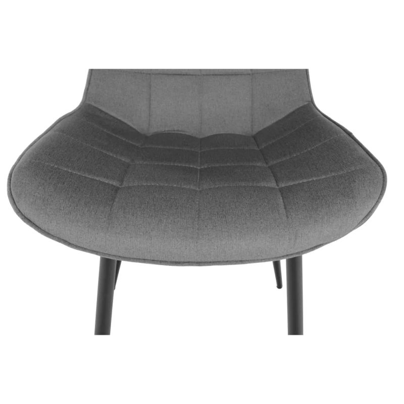 Stolička do kuchyne v zamatovej látke sivá