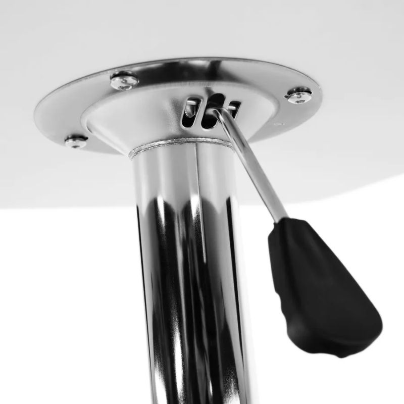 Štvorcový otočný barový stôl s nastaviteľnou výškou čierny