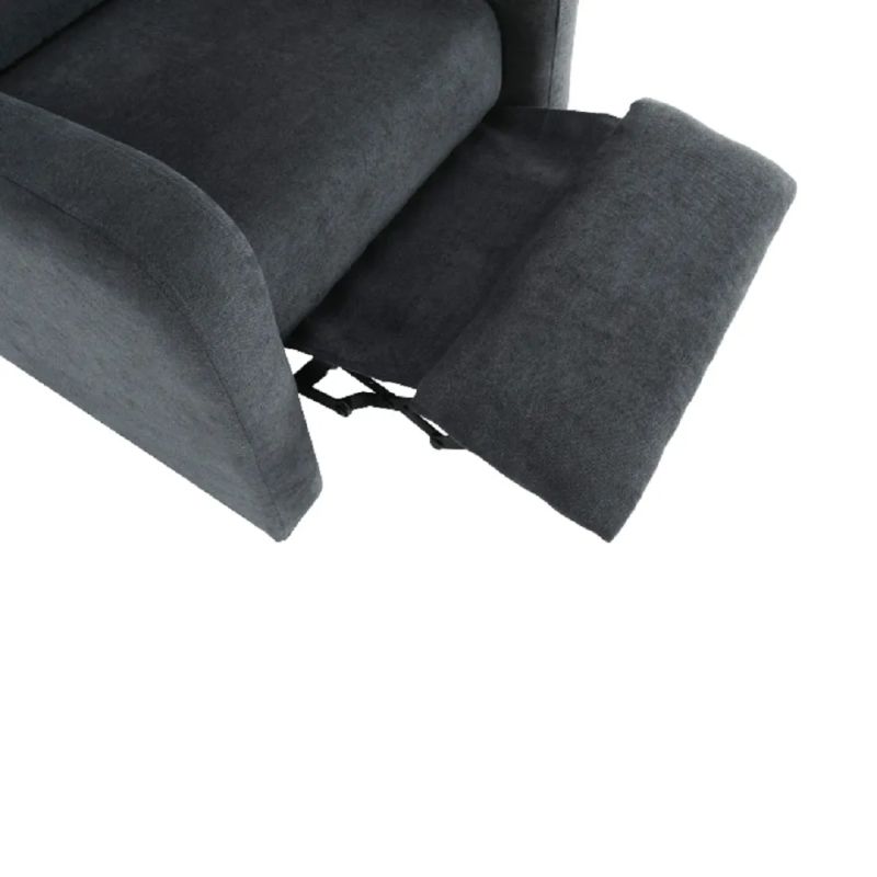 Mechanicky polohovacie relaxačné kreslo sivé