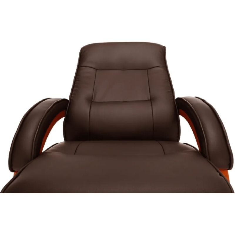 Relaxačné polohovacie kreslo s jedinečným dizajnom tmavohnedé
