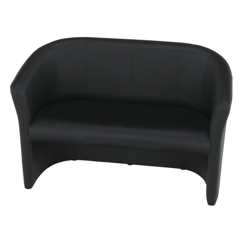 Elegantné dvojkreslo, ekokoža čierna