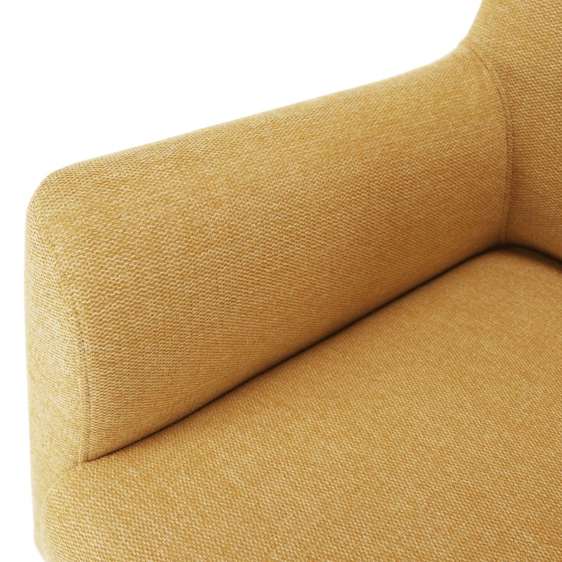 Komfortné kreslo ušiak, žltá/čierna