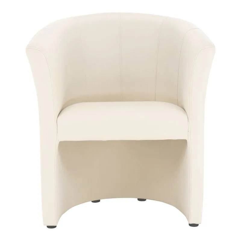 Elegantné kreslo, ekokoža béžová