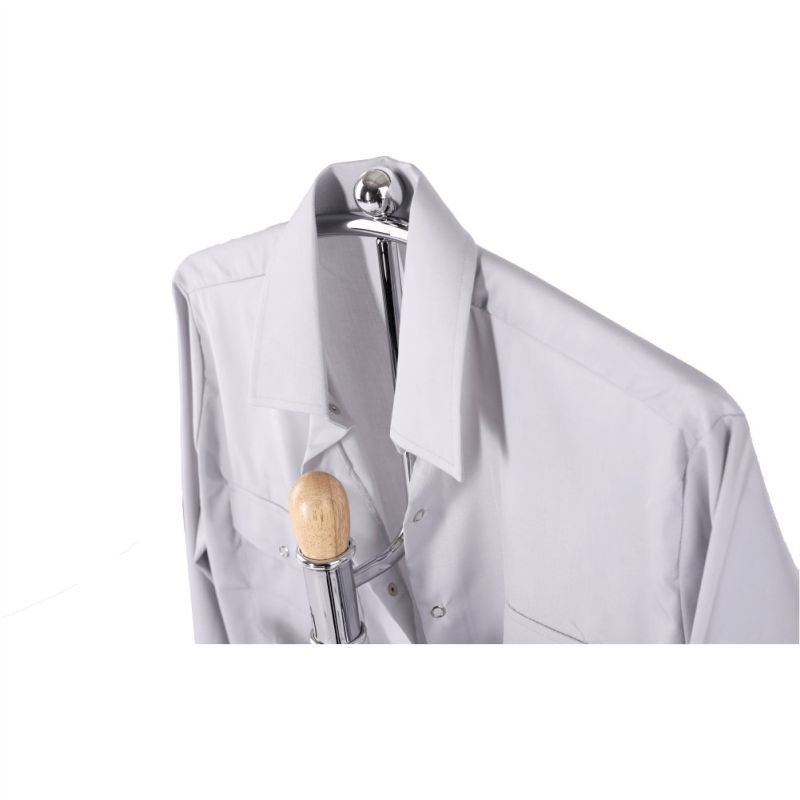 Vešiak/nemý sluha v kombinácií s drevom, chróm/buk