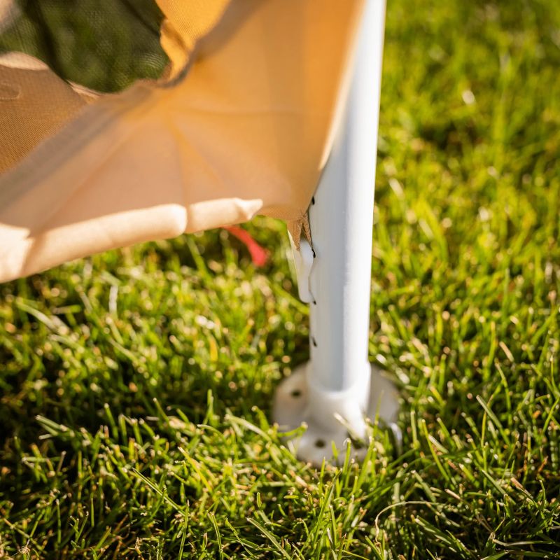 Stanový altánok do záhrady, 3,9x2,5x3,9m, béžová/čierna