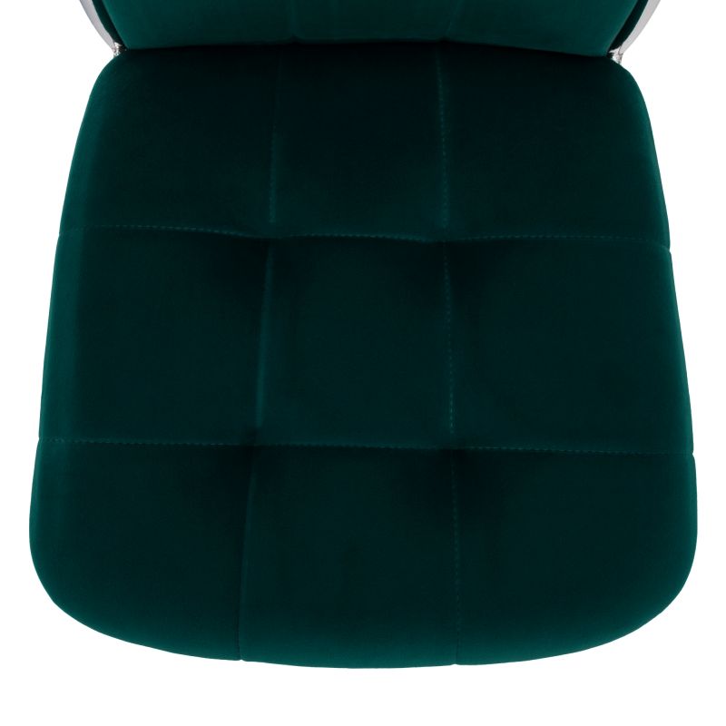 Pohodlná jedálenská stolička v modernom dizajne smaragdová