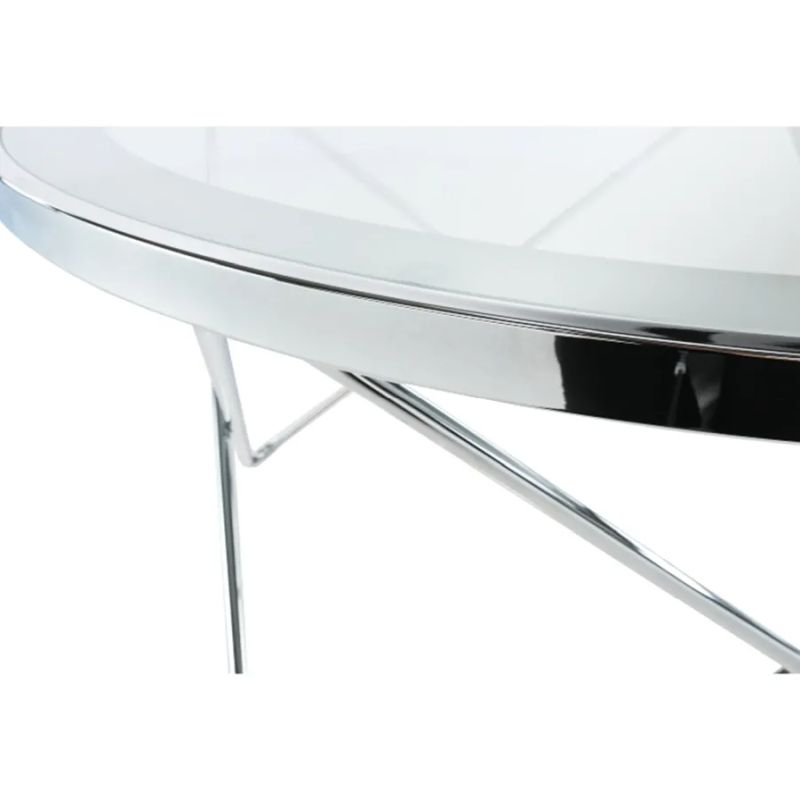 Luxusný konferenčný stolík, chróm/číre sklo