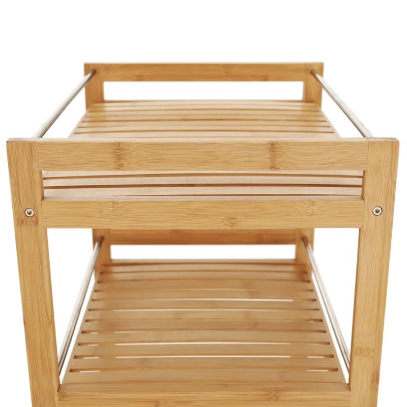 Jednoduchý bambusový servírovací vozík