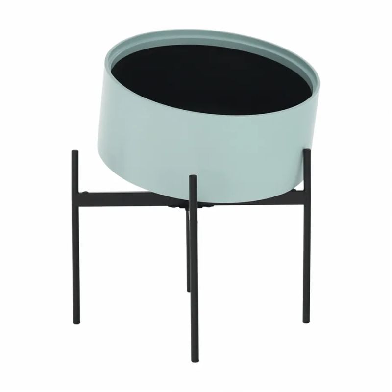 Príručný stolík s úložným priestorom, neo mint/prírodná/čierna