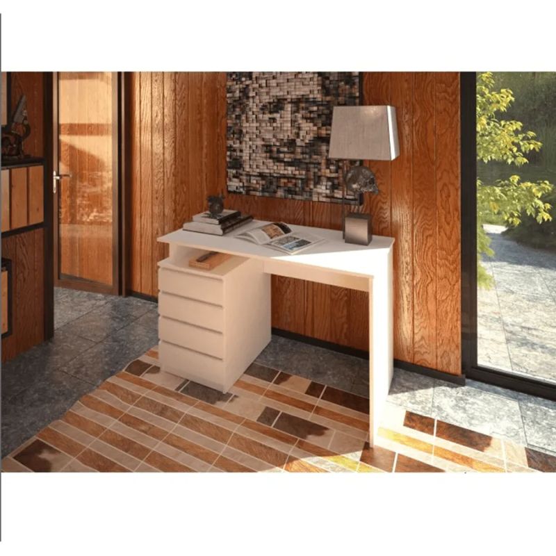 Štýlový počítačový stôl v bielej farbe