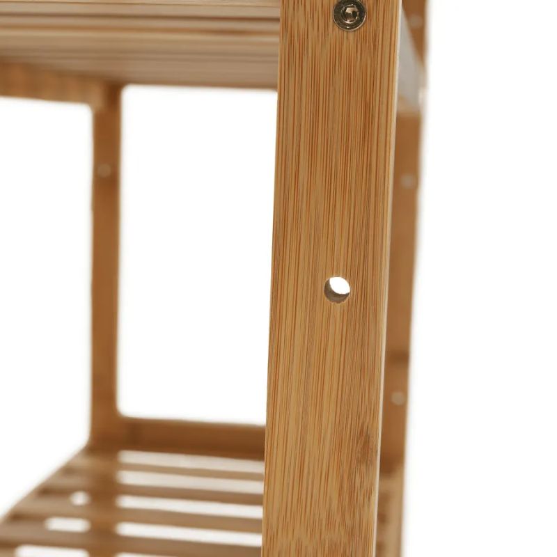 Praktický 4-policový bambusový regál