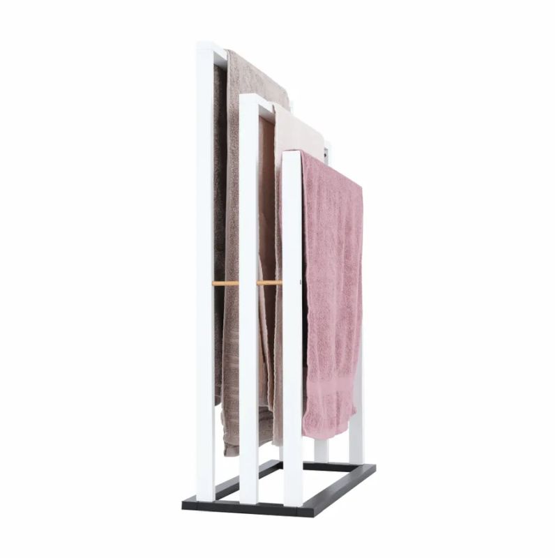 Stojan na uteráky biela-čierna