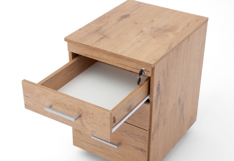 Uzamykateľný trojzásuvkový kontajner do kancelárie - viac farebných prevedení