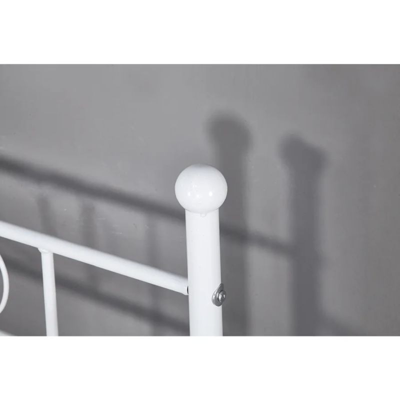 Kovová pohovka - jednolôžko 90, biela