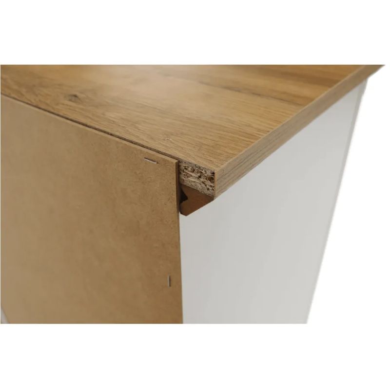 Komoda barová v modernom prevedení, biela-dub grand