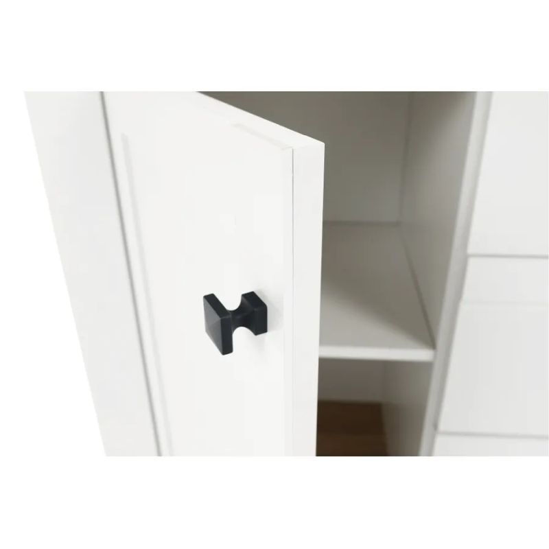 Komoda v modernom prevedení 3x zásuvka, 2x dvierka, biela-dub grand