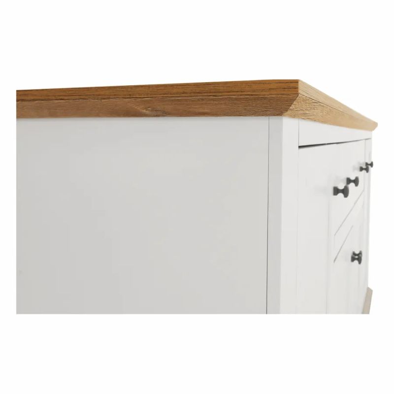 Komoda v modernom prevedení 2x zásuvka a 4x dvierka, biela-dub grand