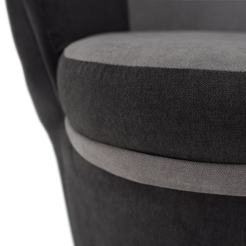 Kreslo s úložným priestorom, tmavosivá-svetlosivá