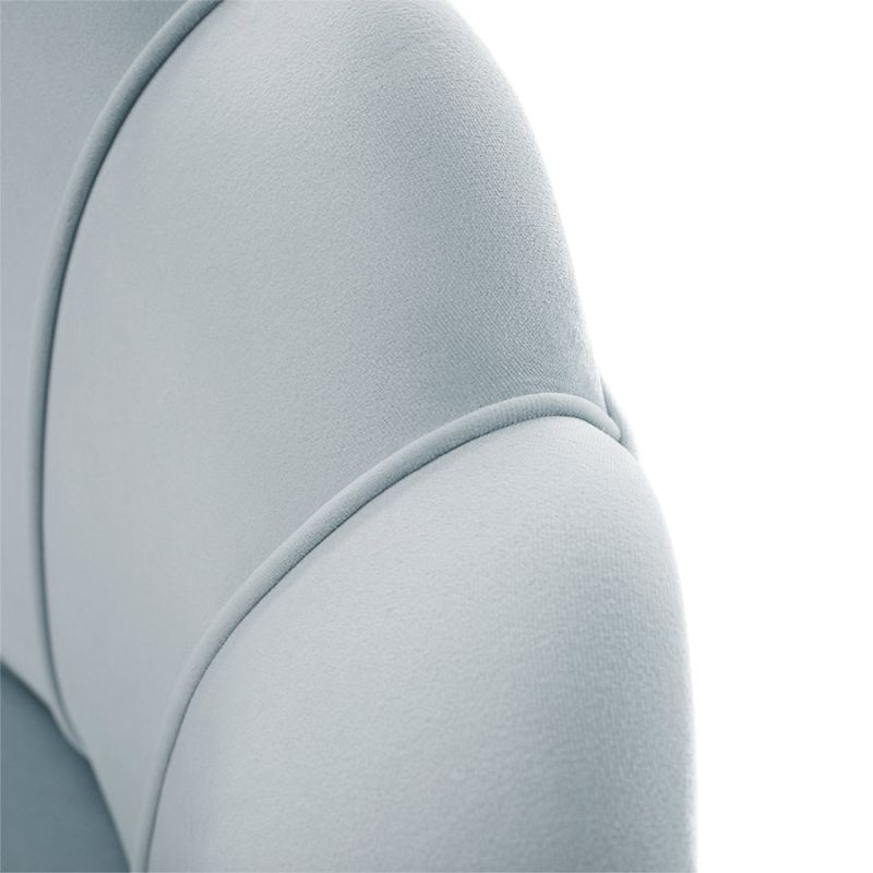 Kreslo v štýle Art-deco, sivomodrá Velvet látka-gold chróm-zlatý