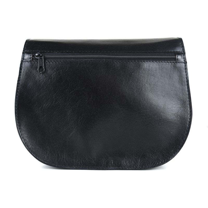 Luxusná kožená lovecká kabelka, skrytý magnet, čierna farba
