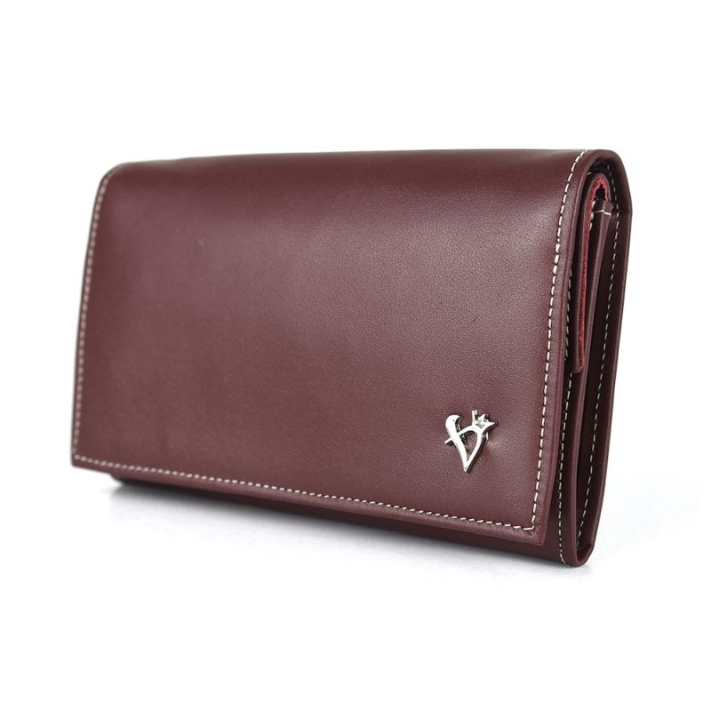 Luxusná dámska kožená peňaženka v bordovej farbe