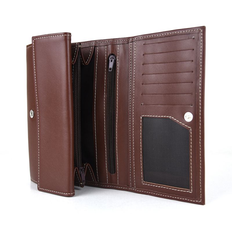 Luxusná dámska kožená peňaženka v hnedej farbe