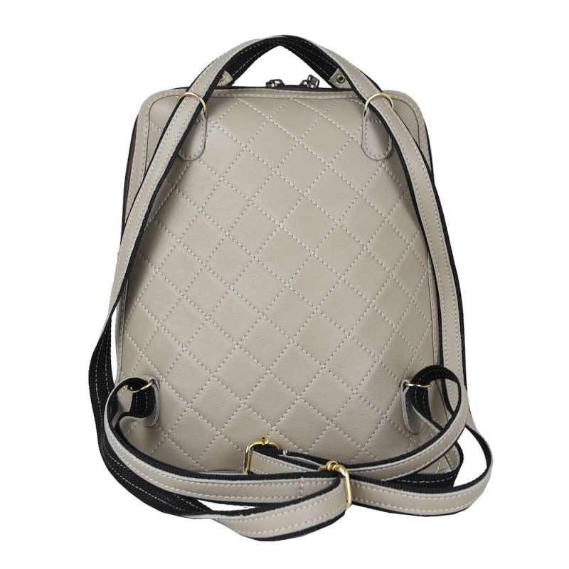 Luxusný dámsky kožený ruksak z prírodnej kože v bežovej farbe