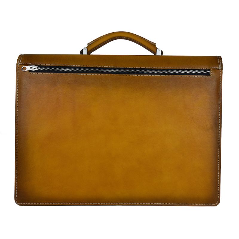 Luxusná kožená pracovná aktovka v žltej farbe (Limitovaná edícia)