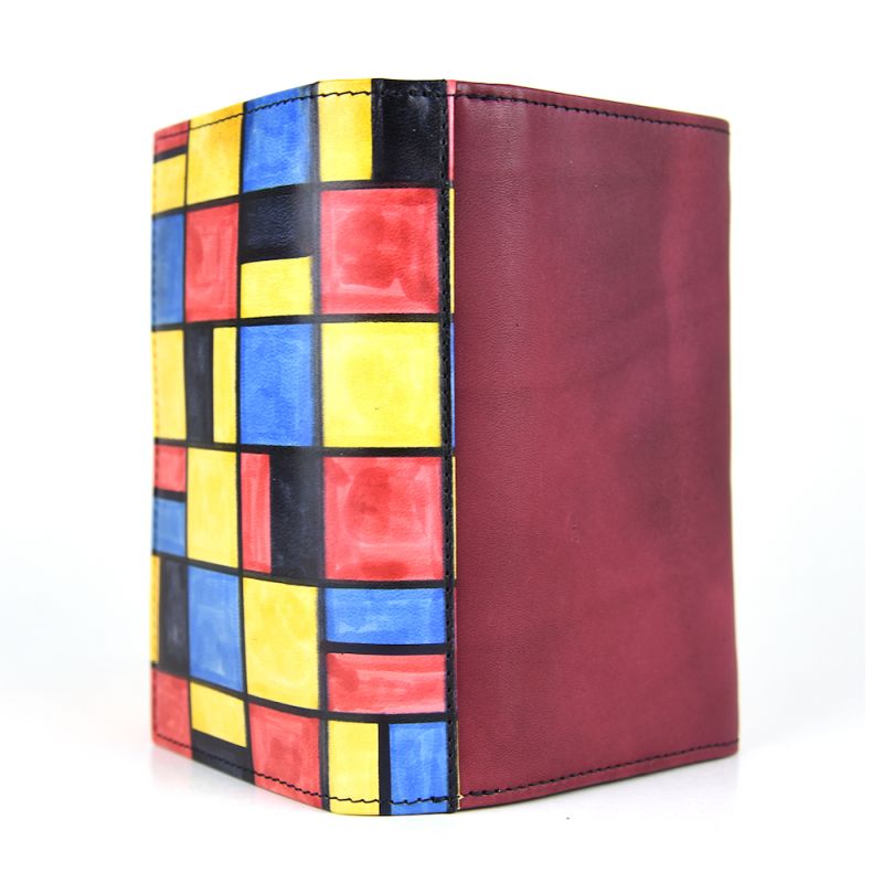 Ručne maľovaná kožená peňaženka 8542 s motívom Mozaika