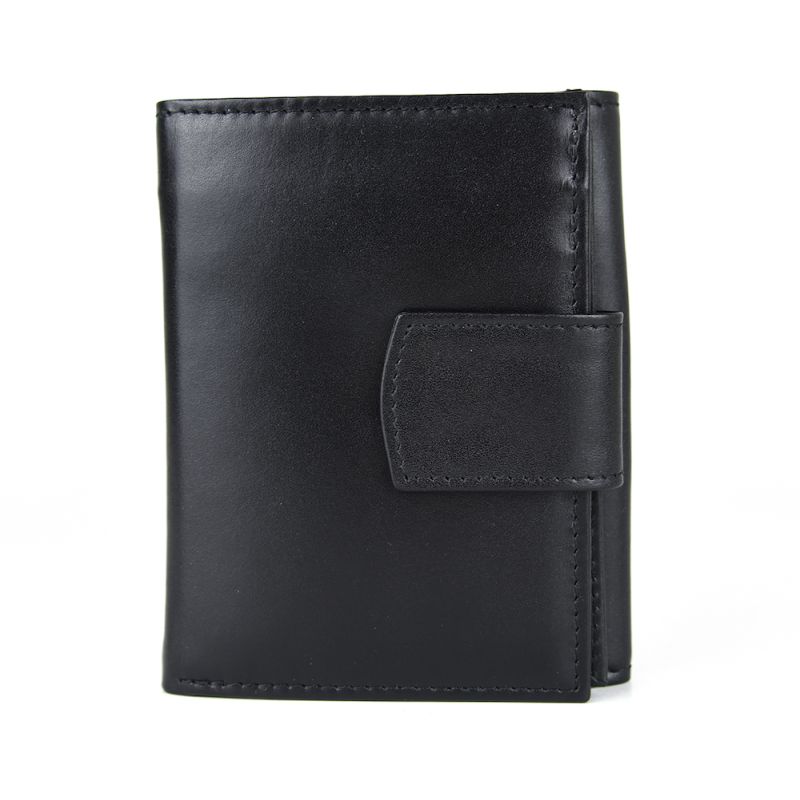 Kožená unisex peňaženka v čiernej farbe