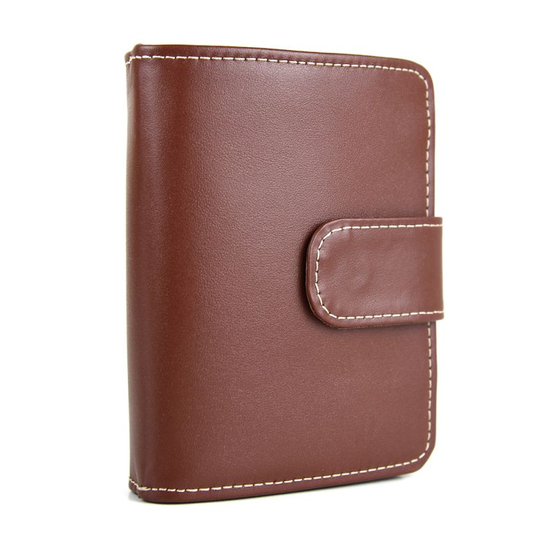 Módna kožená malá dámska peňaženka 8504, hnedá farba