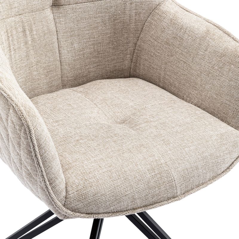 Jedálenská a konferenčná stolička, poťah krémová látka