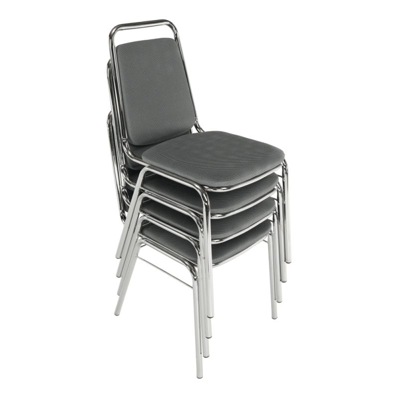 Zasadacia stolička čalúnená sivou sieťovinou