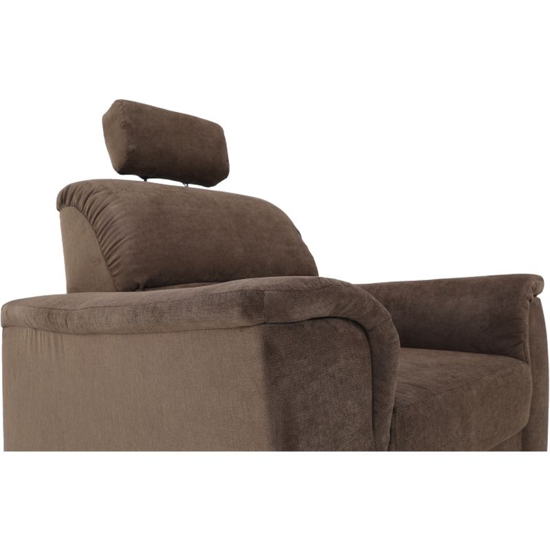 Moderné kreslo v hnedej látke