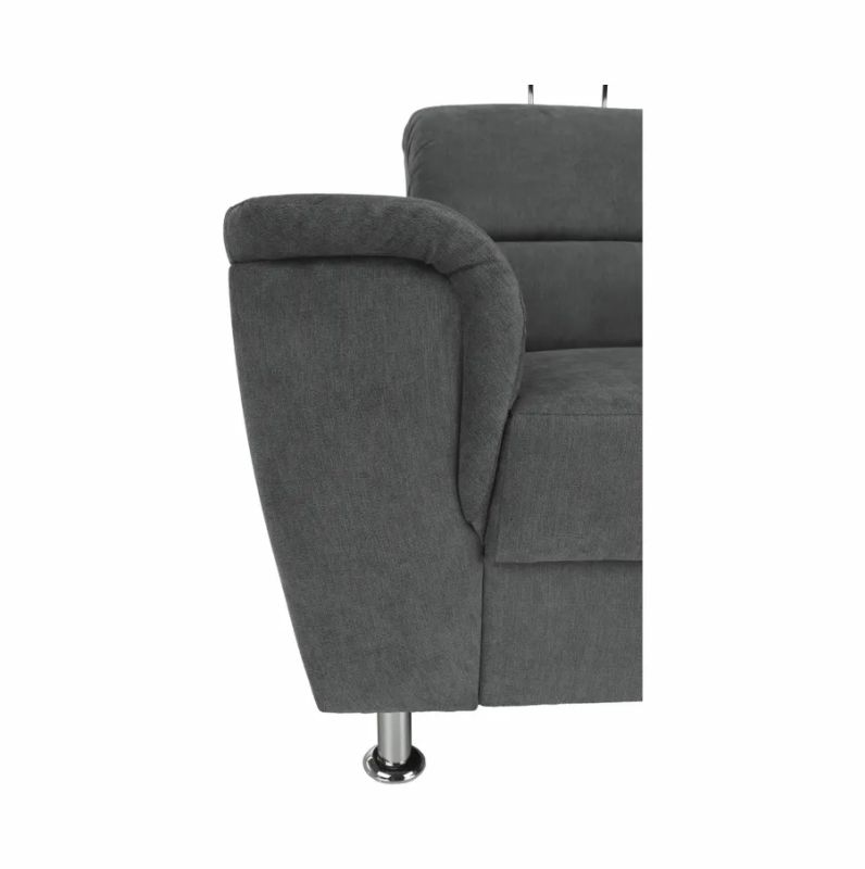 Moderné kreslo v sivej látke