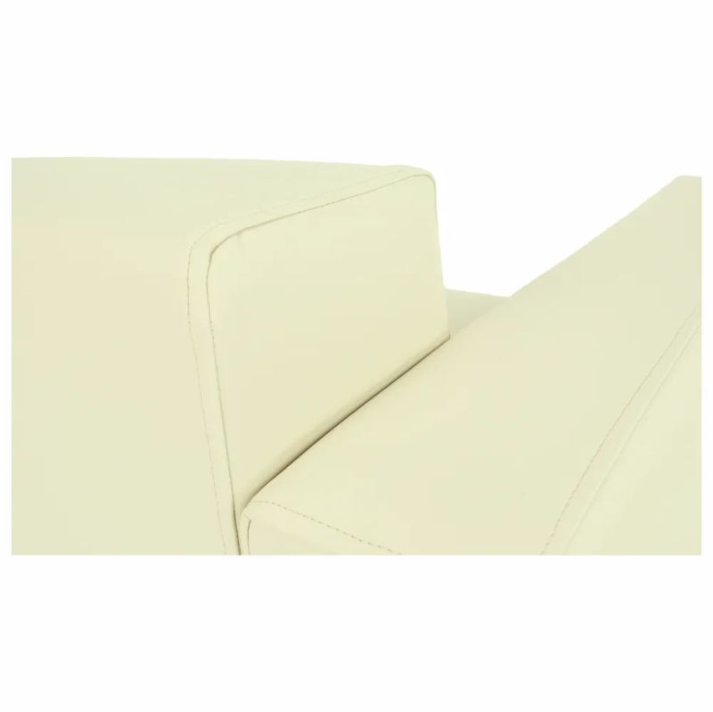 Moderné kreslo v béžovej ekokoži