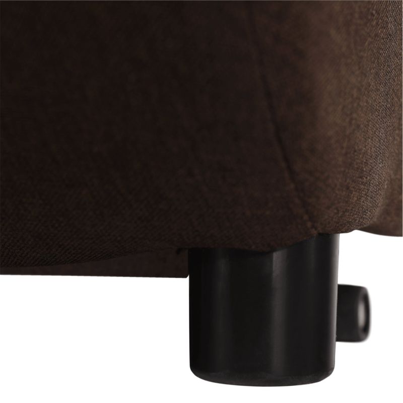 Moderné rozkladacie kreslo s úložným priestorom, hnedé