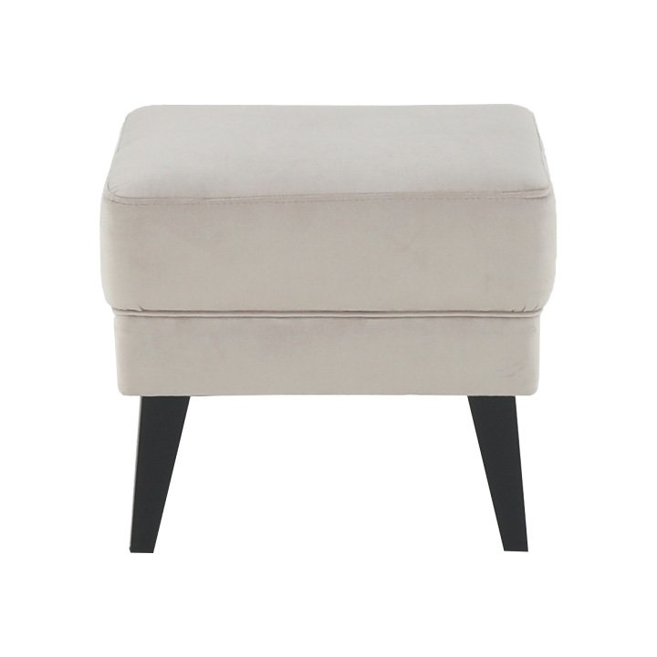 Moderný taburet, krémová-čierna