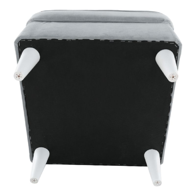 Taburet v nadčasovom dizajne, svetlosivá-biela